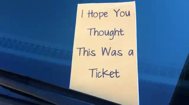 These Drivers Came Back To Hilarious Notes On Their Windshield For Their Disastrous Parking