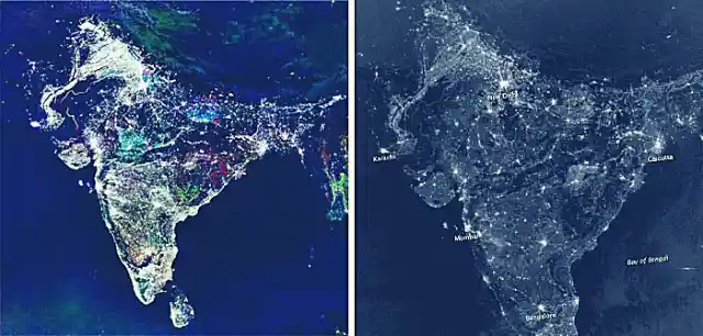 Imagen De La India Desde El Espacio