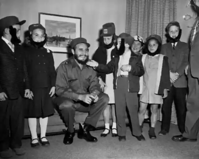 Fidel Castro and the kids