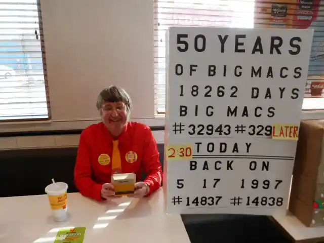 Most Big Mac Burgers Eaten in a Lifetime