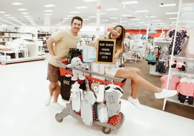 A Shopping Cart Of Baby Supplies