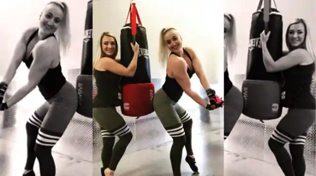 Pose With The Punching Bag