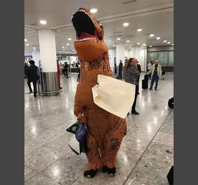 Dinosaur At The Airport