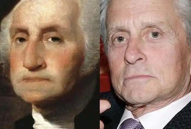 George Washington and Michael Douglas