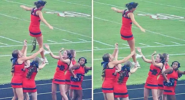 Ridiculous Picture Of Pooping Cheerleader