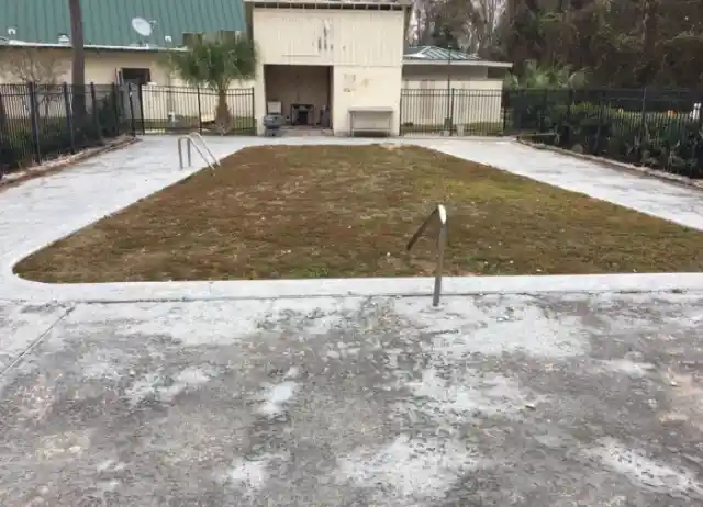 A Pool Of Grass And Dirt