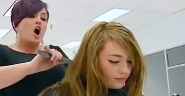 Girl Refuses To Comb Hair, Hairdresser's Hidden Camera Reveals Why