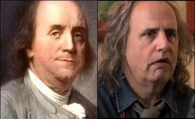 Jeffrey Tambor and Benjamin Franklin