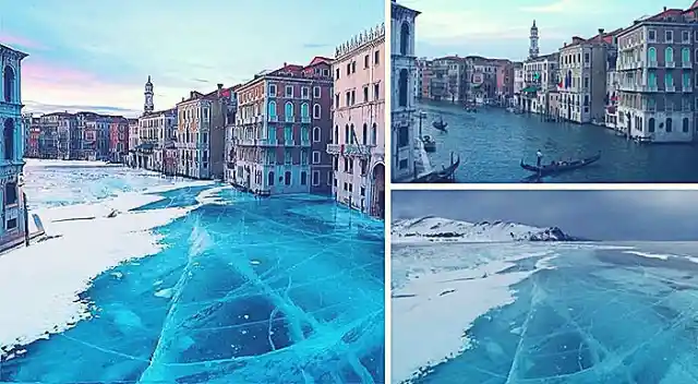 Frozen Lake In Venice