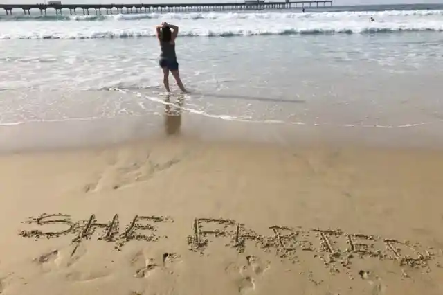 A Breezy Beach Moment