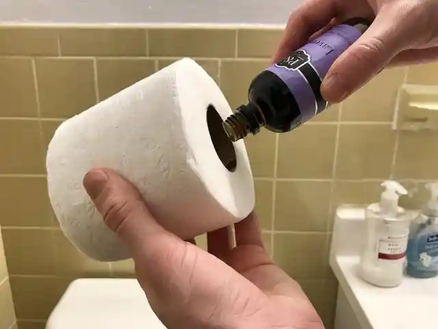 Add Essential Oil Inside Toilet Paper Roll