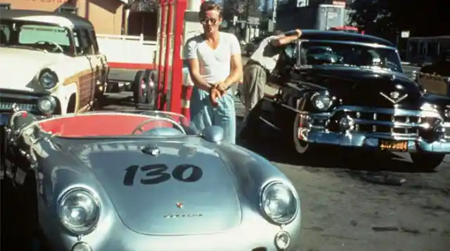 James Dean With His Porsche