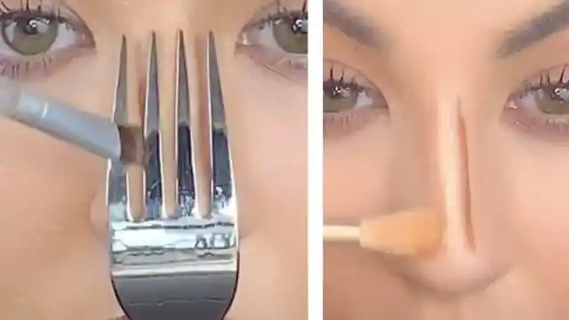 Fork for nose contouring