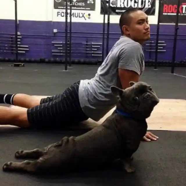 Stretching With Best Friend