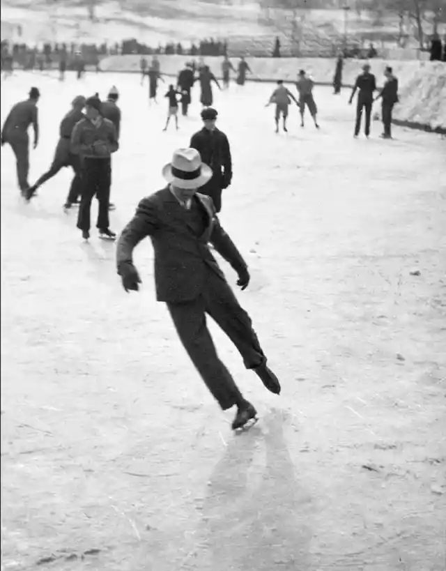 Ice skater in a suit- 1937