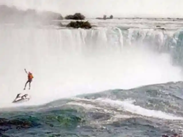 Jet-Skiing Over Niagara Falls.