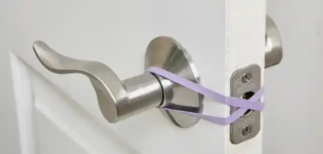 Wrap A Rubber Band Around The Door Knobs