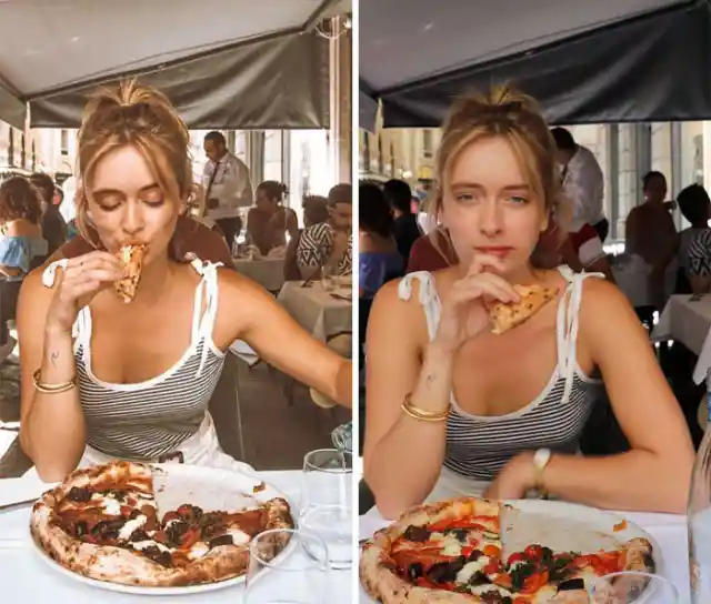 Typical Pizza-Eating Face