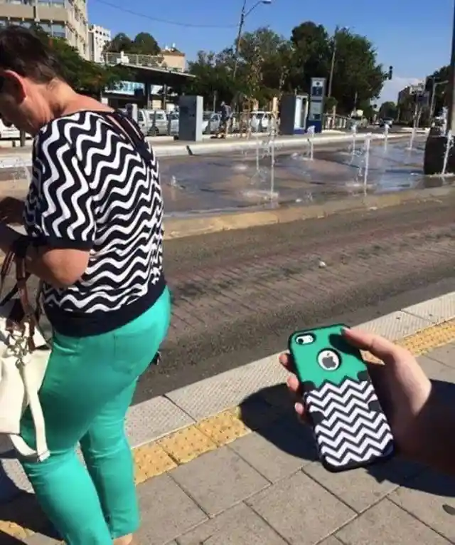 When the phone cover is a human t-shirt