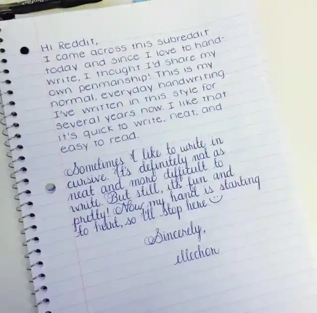 36. The Most Beautiful Handwriting Ever