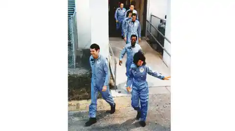 Challenger Crew Boarding the Flight