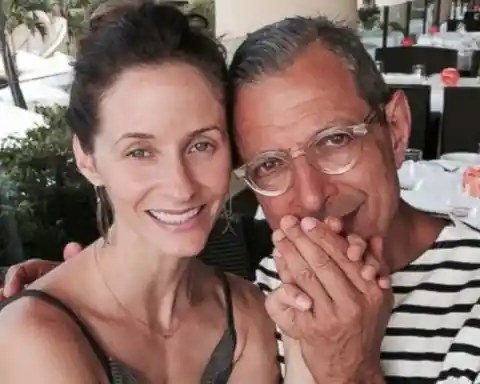 Jeff Goldblum and Emilie Livingston