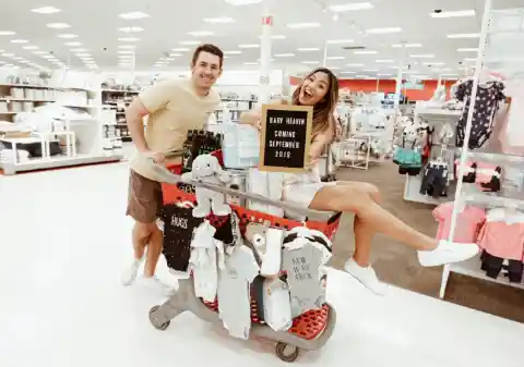 A Shopping Cart Of Baby Supplies