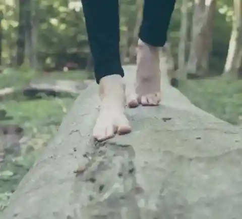 2. Walking Barefoot