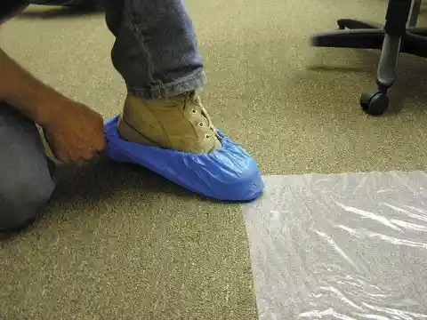 22. Make Shoe Covers With Grocery Bags