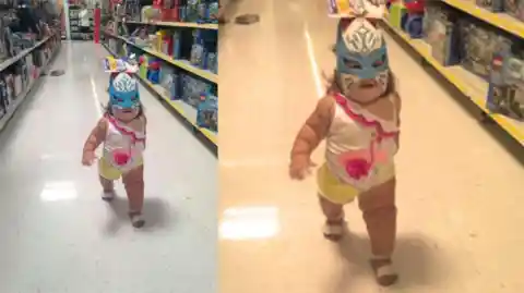 Super Kid At A Local Supermarket