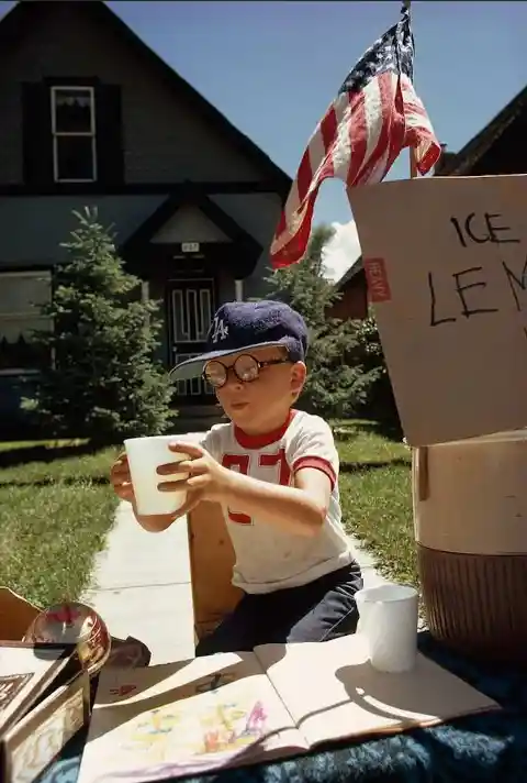 Boy Selling Lemonade – 1973