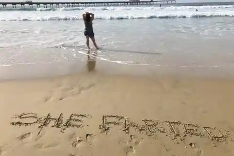 A Breezy Beach Moment