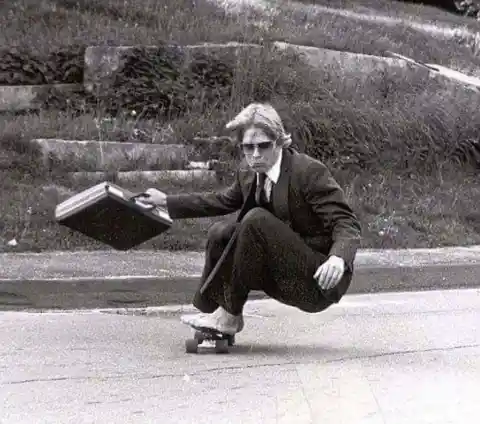 Skateboarding to Work, 1982