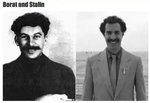 Sacha Baron Cohen and Joseph Vissarionovich Stalin