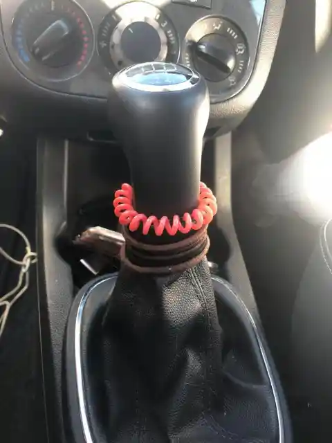 Hair ties to secure your chapstick to your gear shift