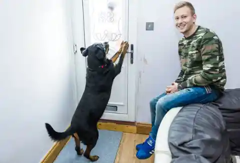 Megan The Rottweiler Lets The Paramedics In