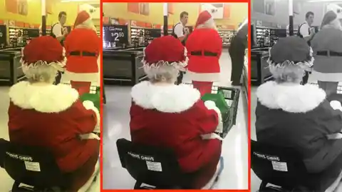 Family Shopping Time For Santa