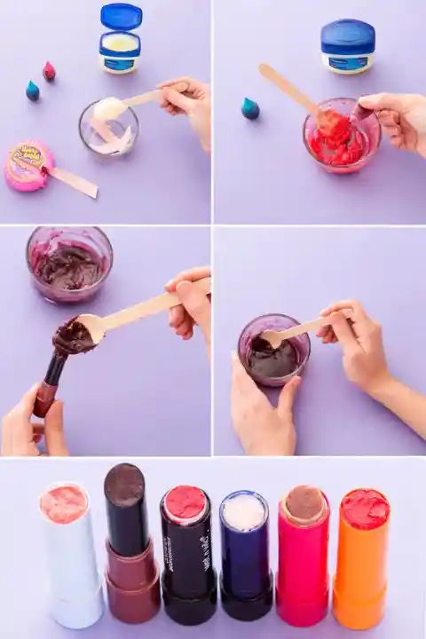 Using candy, gum, and Vaseline to make your own chapstick