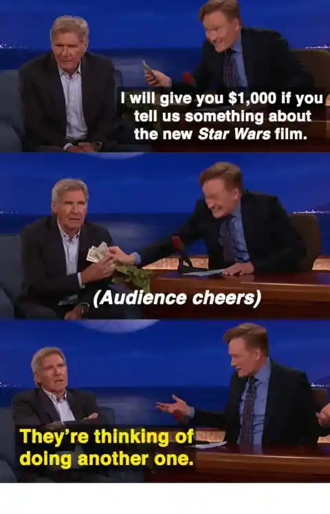 Bribbing Harrison Ford