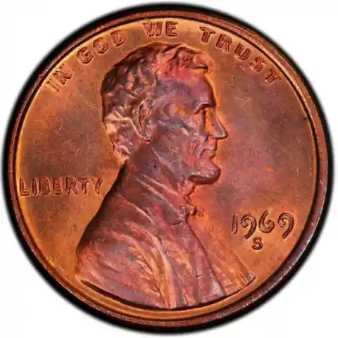 1969 S Lincoln Penny Doubled Die Obverse – $126,500