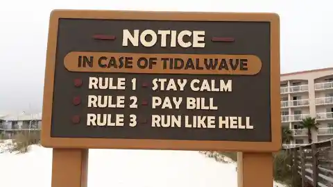 In Case Of A Tidal Wave