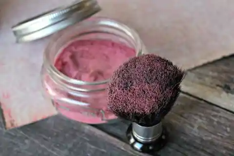 Make your own blush with baby powder