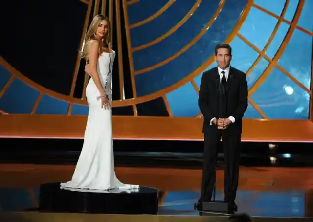 2014 Emmy Awards, Sofia Vergara Standing on a Pedestal