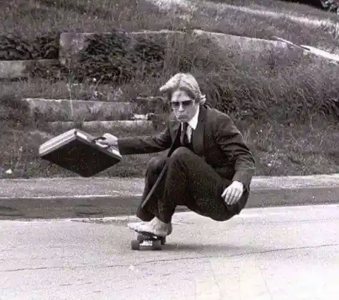 1982: Skateboarding to Work