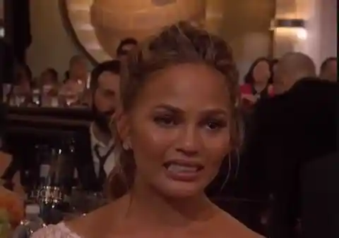 Chrissy Teigen's 2015 Golden Globes crying face